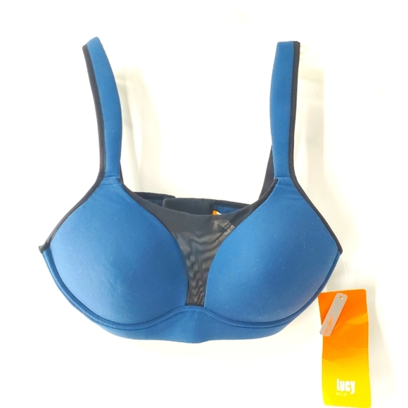 NWT Lucy blue lagoon high impact bra 36 C - Picture 1 of 14
